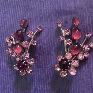 KARU ARKE inc. Vintage Earrings Purple and Pink